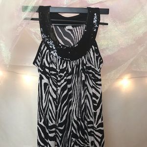WET SEAL sleeves zebra print top